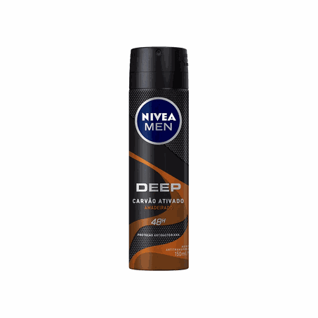 Desodorante deep carvao ativado amadeirado nivea 150ml