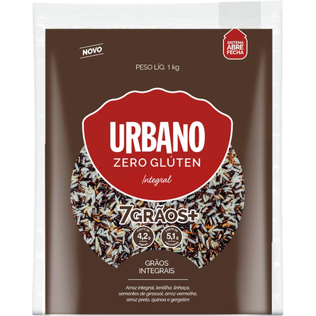 Arroz Urbano 1kg - Integral - 7 Grãos