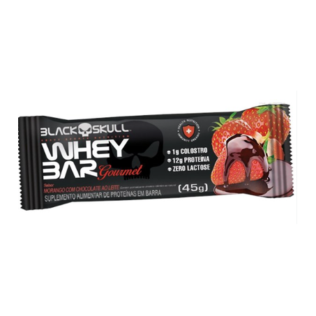 BARRA PROTEINA WHEY BAR 45G MORANGO C/CHOC.