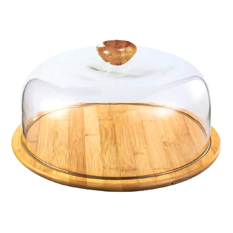PORTA BOLO/QUEIJO BAMBU (I) BEGE NATURAL ST68235