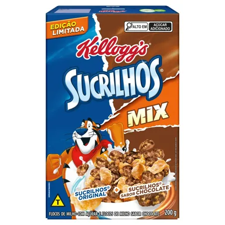 Cereal Matinal Kellogg's Sucrilhos Mix Original e Chocolate Caixa 200gr
