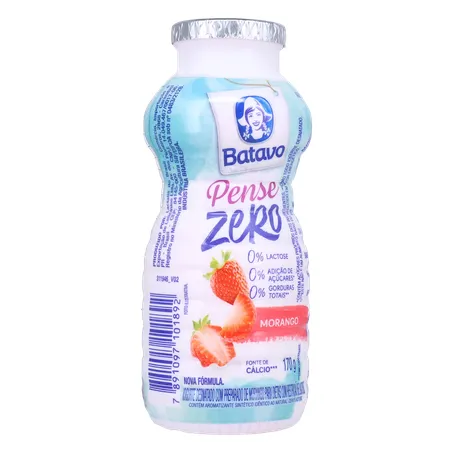 Bebida Láctea Fermentada Batavo Pense Zero Morango 170g 360-34