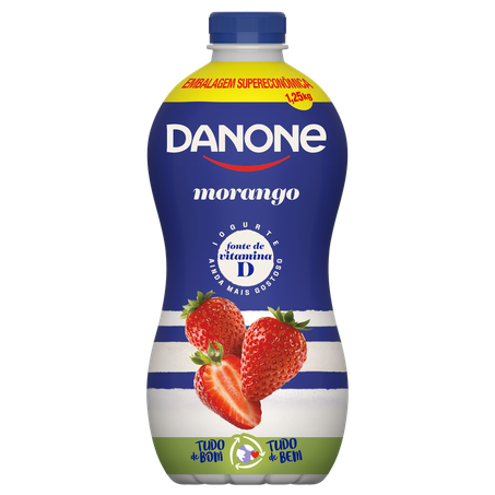 IOGURTE DANONE EMBALAGEM SUPERECONÔMICA MORANGO 1,25KG