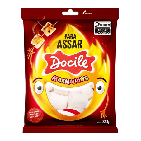 MARSHMALLOW DOCILE BRANCO PARA ASSAR 220G*