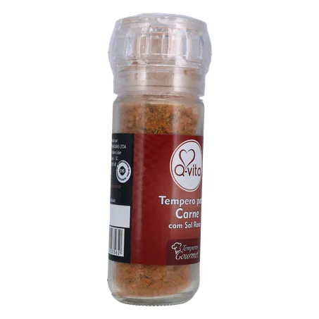 TEMPERO Q-VITA COM MOEDOR PARA CARNE SAL ROSA 70G 360-31