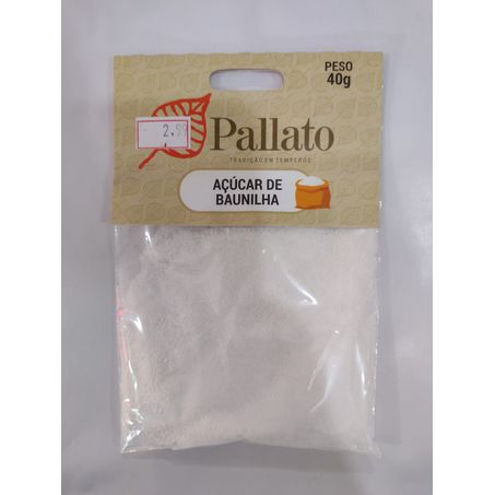 AÇUCAR BAUNILHA 40G PALLATO