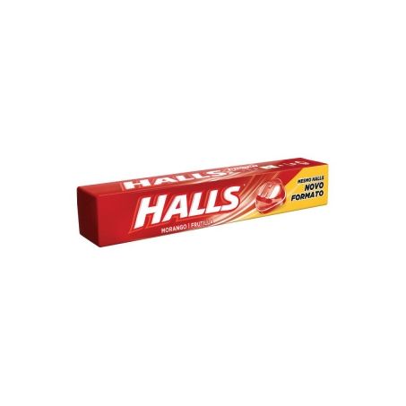 BALA DURA HALLS NOVO MORANGO 28G