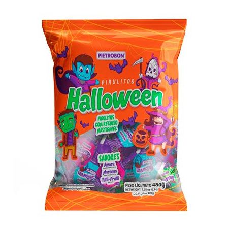 PIRULITO BOLA PIETROBON HALLOWEEN 480G