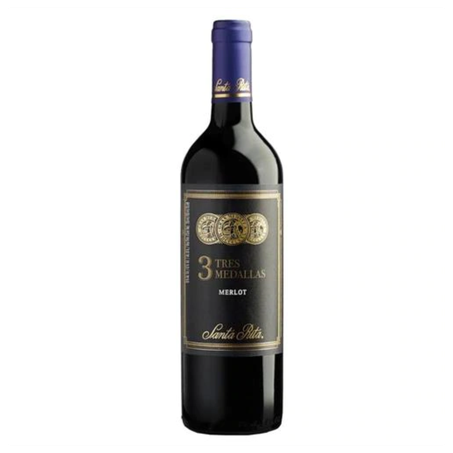 Vinho chileno santa rita 3 medalhas merlot 750ml