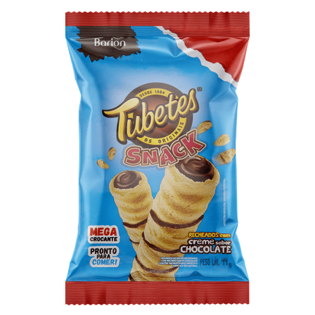 Wafer Barion Tubetes Rolinho Creme De Chocolate Pacote 44g 
 