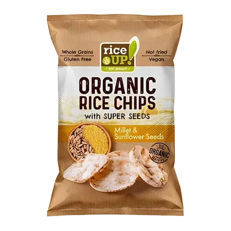 CHIPS DE ARROZ RICE UP NUHEALTH GIRASSOL 60G