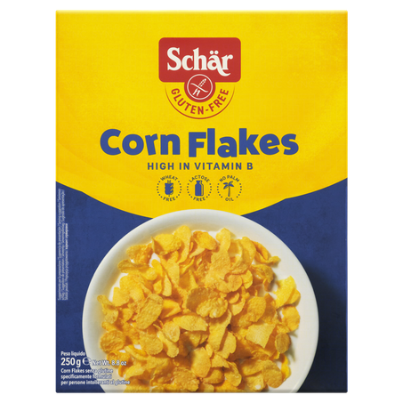Cereal Matinal Flocos de Milho Sem Glúten Zero Lactose Schär Corn Flakes Caixa 250g