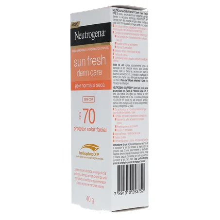 PROTETOR SOLAR FACIAL NEUTROGENA SUN FRESH DERM CARE SEM COR FPS 70 40G 360-5