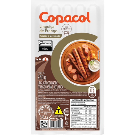 Linguiça Copacol 250g - Defumada - Frango