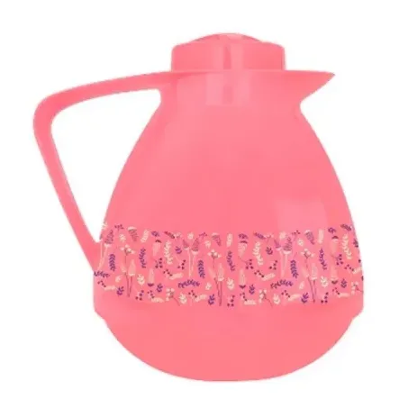 Conjunto bule térmico mor amare decorado pessego 650ml