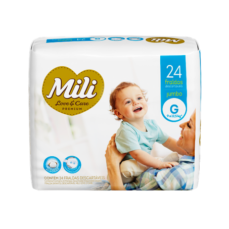 Fralda Descartavel Mili Love e Care Tam: G C 24