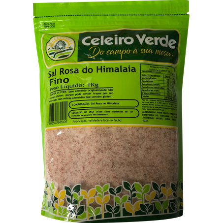 Sal rosa do himalaia celeiro verde 1kg fino