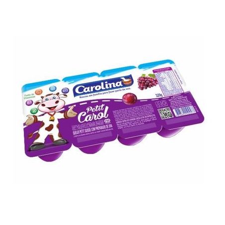 Iogurte petit suisse carolina sabor uva 320g