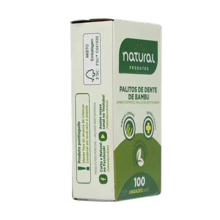 Palito dental natural bambu 100un 360-30
