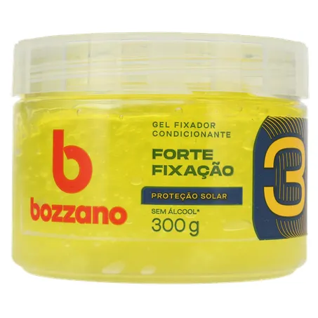 Gel Fixador Condicionante Bozzano Forte Fixação Fator 3 Proteção Solar Pote 300gr 360-35