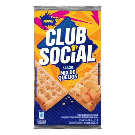 BISCOITO CLUB SOCIAL SALGADO QUEIJO 141G