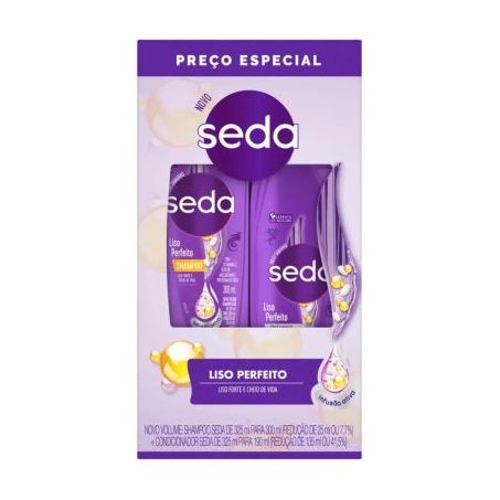 Kit Shampoo+Condicionador Seda Liso Perfeito Preço Especial 300ml