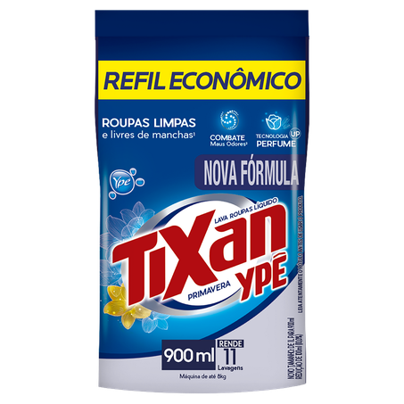 LAVA ROUPA LIQUIDO PRIMAVERA TIXAN 900 ML         