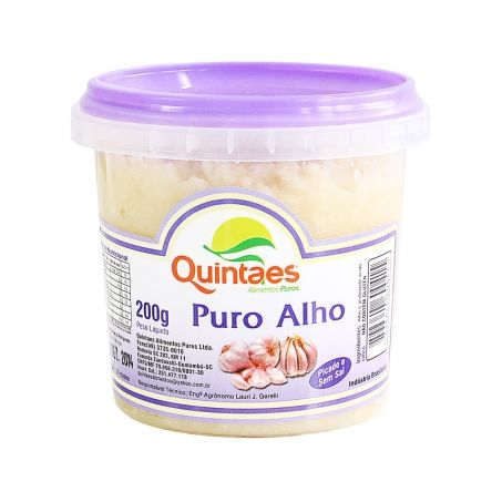 ALHO PURO PICADO S/SAL QUINTAES 200GR