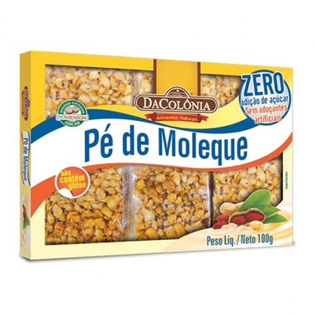 PÉ DE MOLEQUE DA COLONIA ZERO AÇUCAR 100G