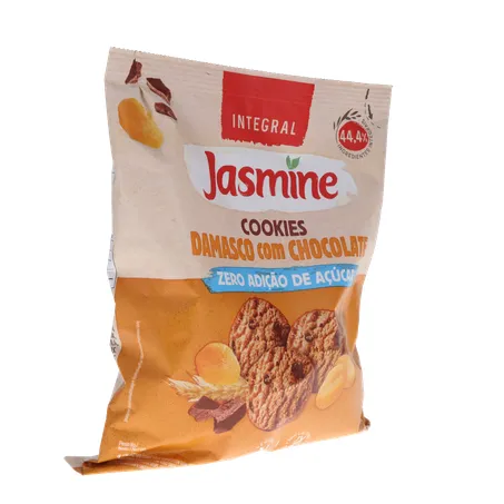 BISCOITO JASMINE COOKIES ZERO AÇÚCAR DAMASCO C/CHOCOLATE 120G 360-32