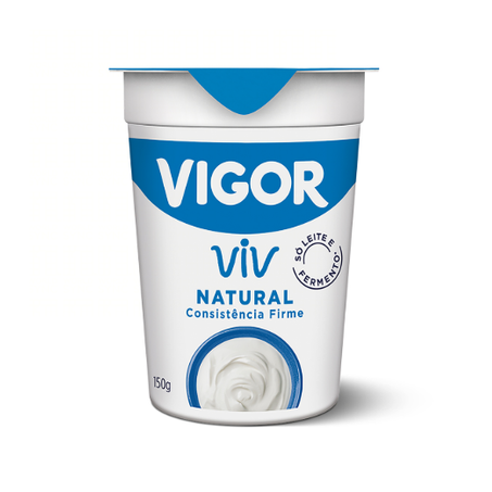 Iogurte Parcialmente Desnatado Natural Vigor Viv Copo 150G