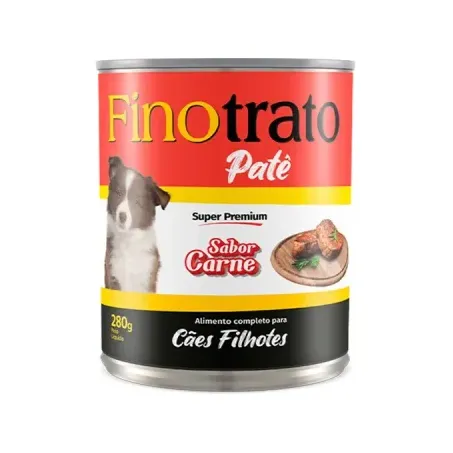 FINO TRATO PATE CAES FILHOTES CARNE 280GR