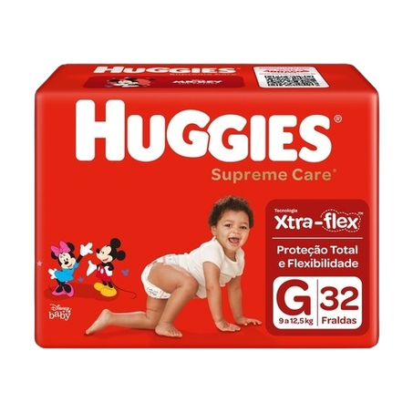 Fralda Huggies Supreme Care G 32 Unidades