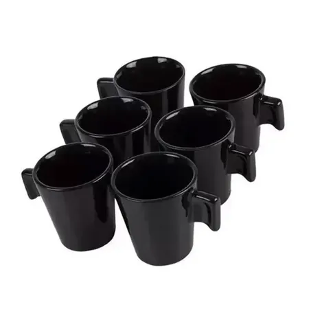 Caneca mini ceramica black mimo 6pc
