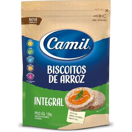BISCOITO  DE ARROZ INTEGRAL CAMIL 150G
