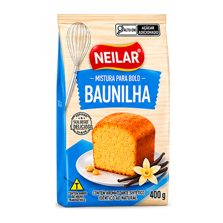 MISTURA BOLO NEILAR BAUNILHA 400G