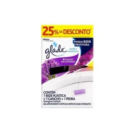 DETERGENTE SANITARIO GLADE PEDRA PERFUMADA LAVANDA 25G