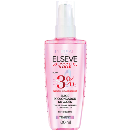 Prolongador gloss elixir elseve glicolic gloss 100ml