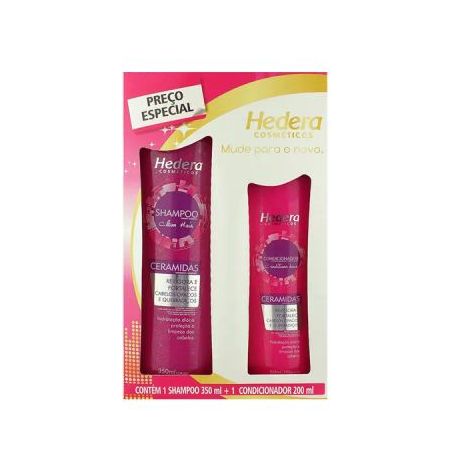 KIT HEDERA SHAMPOO 250ML + CONDICIONADOR 240ML CERAMIDAS