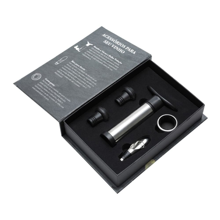 Conjunto Wolff para vinho Inox com 5 Peças