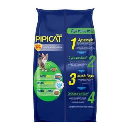 Areia Higiênica Pipicat Classic para Gatos 12Kg 360-1