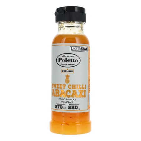 MOLHO PIMENTA POLETTO SWEET CHILLI COM ABACAXI 280G 360-1