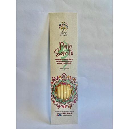 Incenso palo santo ervas de gaya c/10