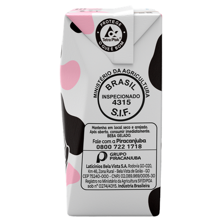 Bebida Láctea Uht Milky Moo Chicletin Piracanjuba Pirakids Caixa