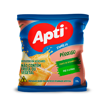 Refresco em pó apti pêssego 170g