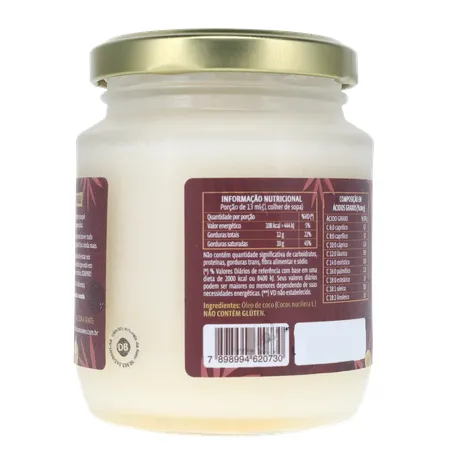 Óleo de Coco Santo Óleo Extra Virgem  Pote de Vidro 200ml 360-21