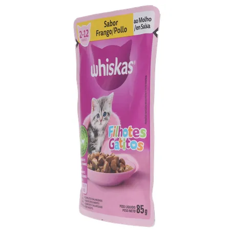 Ração Úmida Para Gatos Filhotes Whiskas Frango Ao Molho 85G 360-6