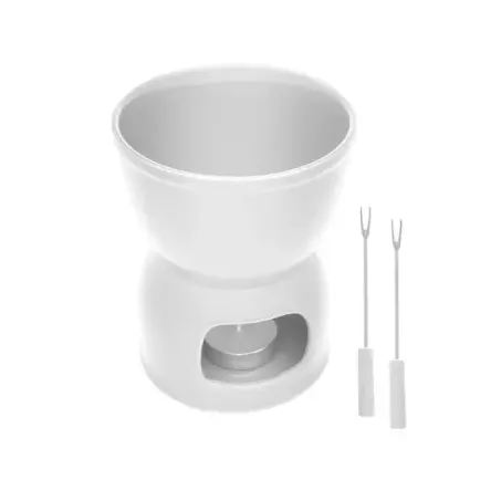 Wolff Aparelho Fondue 4 Peças 400ml Branco Porcelana 11x14cm