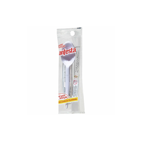COLHER PLÁSTICO BRANCO C10 CONFESTA 