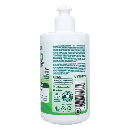 Creme de Pentear Vinilady Coco Nutrição Frasco 300ml 360-9